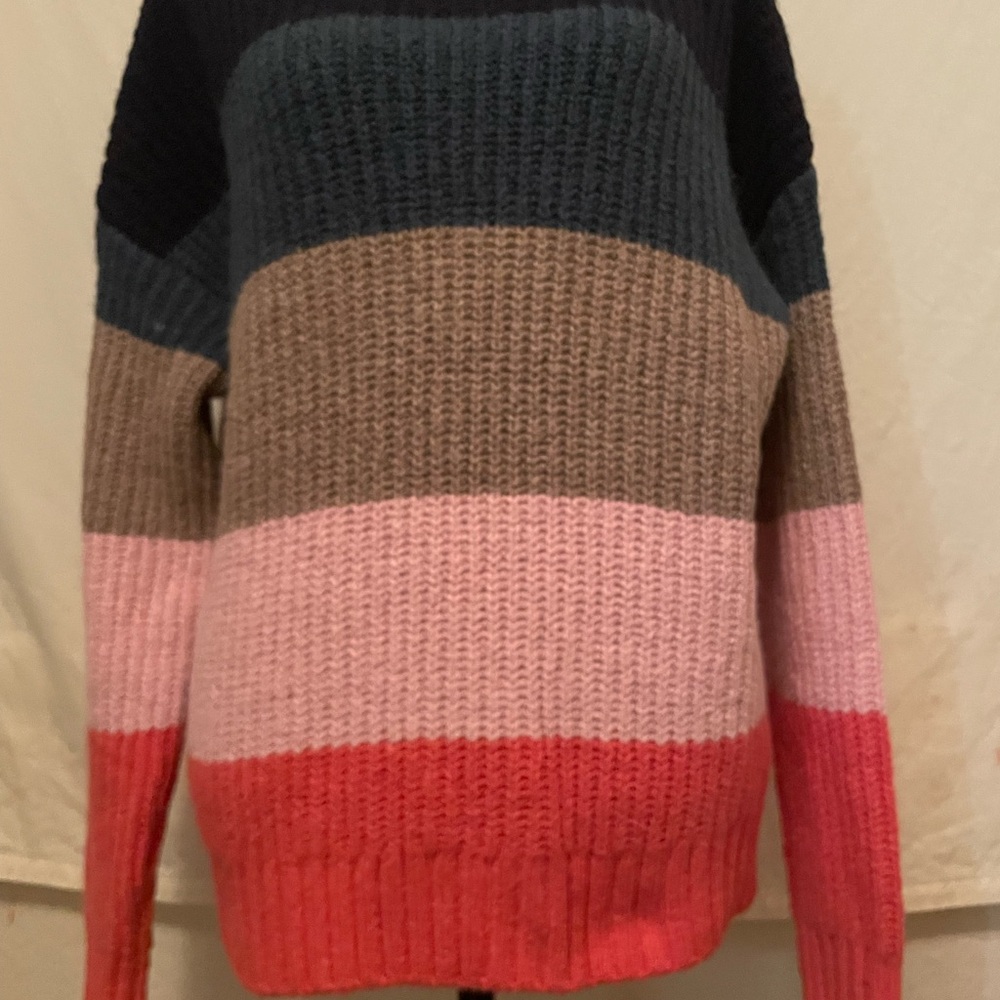 Old Navy Multicolor Slouchy Cozy Striped Sweater